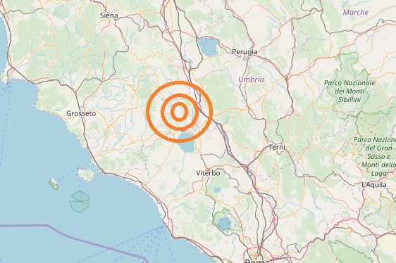 Terremoto Lazio oggi 10 aprile 2019, scossa intensa avvertita in provincia di Viterbo