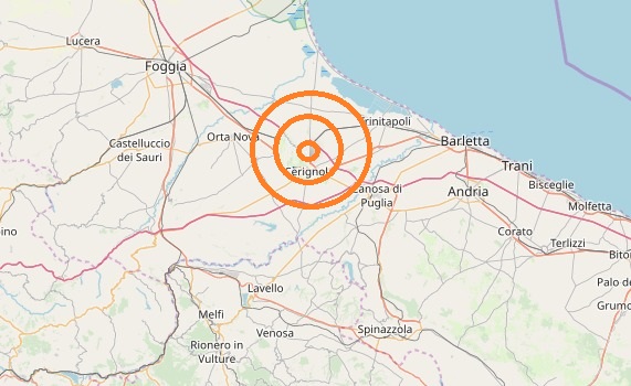 Terremoto Puglia oggi, lunedì 15 aprile 2019: forte scossa in provincia di Foggia