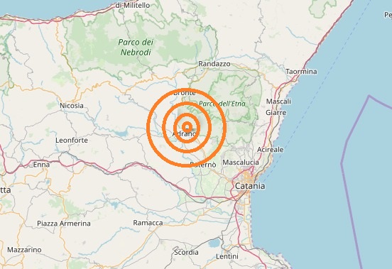 Terremoto Sicilia oggi, lunedì 8 luglio 2019: scossa intensa in provincia di Catania
