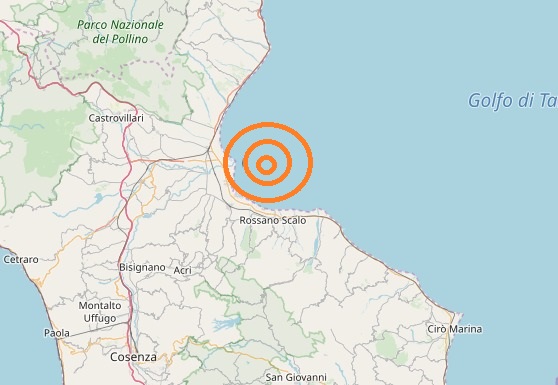 Terremoto Calabria oggi, giovedì 11 aprile 2019: scossa avvertita sulla costa cosentina