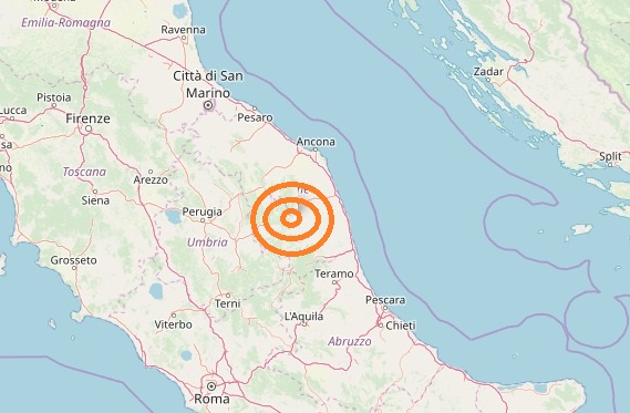 Terremoto Marche in provincia di Macerata: scossa intensa nella serata del 14 aprile